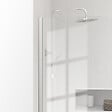 AURLANE - Paroi de Douche 100x200cm - Verre Trempé Transparent 8mm - Profilé Chrome - FREEDOM 2 CHROMED - vignette