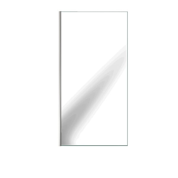 AURLANE - Paroi de Douche 100x200cm - Verre Trempé Transparent 8mm - Profilé Chrome - FREEDOM 2 CHROMED - large