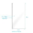 AURLANE - Paroi de Douche 100x200cm - Verre Trempé Transparent 8mm - Profilé Chrome - FREEDOM 2 CHROMED - vignette