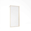 AURLANE - Paroi de douche 90x200 HINATA - Style Japandi Geometrique - Cadre Effet Bois - Verre 6mm - vignette