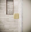 AURLANE - Porte de Douche Pivotante 90x180 cm en Verre Trempe 5 mm - Finition Or Brosse - GOLD ELEMENTARY - vignette