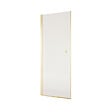 AURLANE - Porte de Douche Pivotante 90x180 cm en Verre Trempe 5 mm - Finition Or Brosse - GOLD ELEMENTARY - vignette
