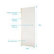 AURLANE - Porte de Douche Pivotante 90x180 cm en Verre Trempe 5 mm - Finition Or Brosse - GOLD ELEMENTARY - vignette