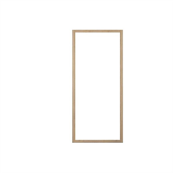 AURLANE - Paroi de retour 80x200cm - Profilés Aluminium effet Bois - Verre Trempé 6mm - WOOD CRUSH - large