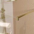 AURLANE - Paroi de Douche 120x195 cm en Verre Trempé 5 mm - Finition Or Brossé - GOLD ELEMENTARY - vignette