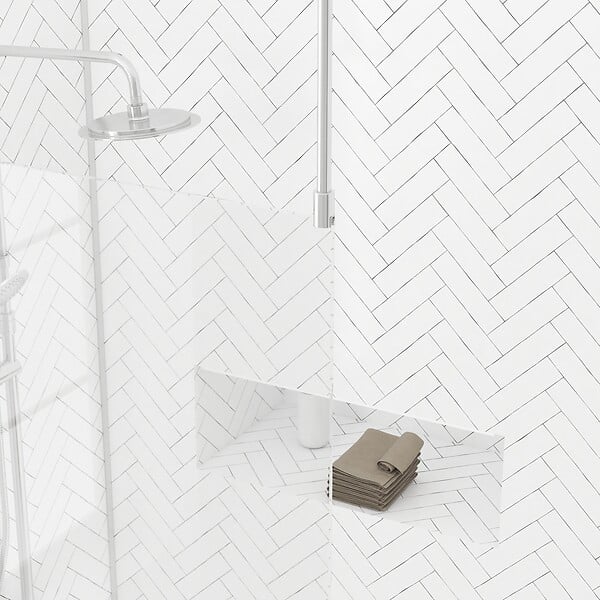 AURLANE - Paroi de Douche 100x200cm Verre Transparent - Profilé + Barre Plafond Chrome - FREEDOM 2 CHROMED - large
