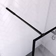 AURLANE - Paroi de douche 140x200 + receveur a poser 140x90 cm + cadre et barre noir mat - CONTOURING 140 - vignette