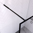 AURLANE - Paroi de Douche 90x200 cm - Cadre et Bras Aluminium NOIR MAT - DARK CONTOURING - vignette