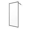 AURLANE - Paroi de Douche 90x200 cm - Cadre et Bras Aluminium NOIR MAT - DARK CONTOURING - vignette