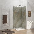 AURLANE - Pack de 2 Panneaux Muraux Pierre Wood Stone 90x210 cm avec Profilés ANODISE BRILLANT - STONE'IT - vignette