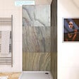 AURLANE - Pack de 2 Panneaux Muraux Pierre Wood Stone 90x210 cm avec Profilés ANODISE BRILLANT - STONE'IT - vignette
