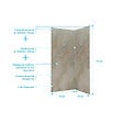 AURLANE - Pack de 2 Panneaux Muraux Pierre Wood Stone 90x210 cm avec Profilés ANODISE BRILLANT - STONE'IT - vignette
