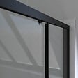 AURLANE - Porte de douche Double Coulissant 160x200 cm - Verre transparent - Profilé Noir - CRUSH - vignette