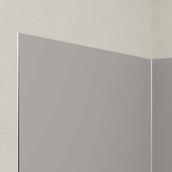 AURLANE - Pack 2 Panneaux Muraux en Aluminium Silver 120x210 cm + Profilés Chrome - large