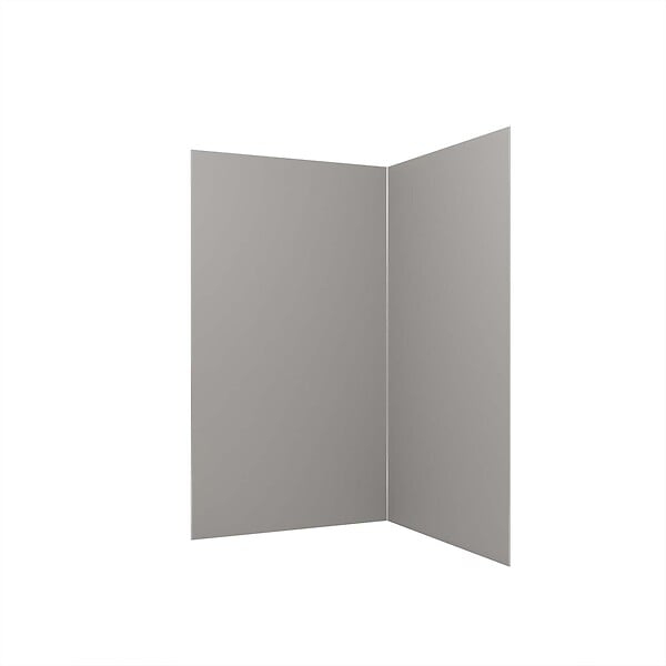 AURLANE - Pack 2 Panneaux Muraux en Aluminium Silver 120x210 cm + Profilés Chrome - large