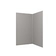 AURLANE - Pack 2 Panneaux Muraux en Aluminium Silver 120x210 cm + Profilés Chrome - vignette