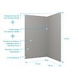 AURLANE - Pack 2 Panneaux Muraux en Aluminium Silver 120x210 cm + Profilés Chrome - vignette