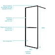 AURLANE - Paroi de Douche Noir Mat 80x200cm - Porte-serviette et étagère - DARK CONTOURING SHELF - vignette