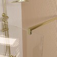 AURLANE - Paroi de Douche 140x195 cm en Verre Trempé 5 mm - Finition Or Brossé - GOLD ELEMENTARY - vignette