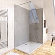 AURLANE - Pack de 2 Panneaux Muraux Pierre Light Grey 90+120x210 cm avec Profilés ANODISE BRILLANT - STONE'IT - vignette