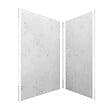 AURLANE - Pack de 2 Panneaux Muraux Pierre Light Grey 90+120x210 cm avec Profilés ANODISE BRILLANT - STONE'IT - vignette