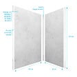 AURLANE - Pack de 2 Panneaux Muraux Pierre Light Grey 90+120x210 cm avec Profilés ANODISE BRILLANT - STONE'IT - vignette