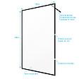 AURLANE - Paroi de Douche 100x200 cm - Cadre et Bras Aluminium NOIR MAT - DARK CONTOURING - vignette