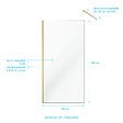 AURLANE - Paroi de Douche 100x200cm Verre Transparent - Barre de Fixation Extensible et Profil Or Brossé - vignette