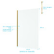 AURLANE - Paroi de Douche 140x200cm Verre 8mm - Profilé + Barre Plafond Finition Or Brossé - FREEDOM 2 GOLD - vignette