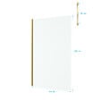 AURLANE - Paroi de Douche 140x200cm Verre 8mm - Profilé + Barre Plafond Finition Or Brossé - FREEDOM 2 GOLD - vignette
