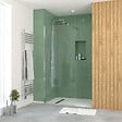 AURLANE - Paroi de Douche 80x195 cm en Verre Trempé 5 mm - Finition Chromé - CHROMED ELEMENTARY - vignette