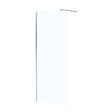 AURLANE - Paroi de Douche 80x195 cm en Verre Trempé 5 mm - Finition Chromé - CHROMED ELEMENTARY - vignette