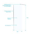 AURLANE - Paroi de Douche 80x195 cm en Verre Trempé 5 mm - Finition Chromé - CHROMED ELEMENTARY - vignette