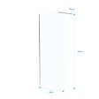 AURLANE - Paroi de Douche 80x195 cm en Verre Trempé 5 mm - Finition Chromé - CHROMED ELEMENTARY - vignette
