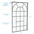 AURLANE - Paroi de douche Déco 120x195cm Verre 5mm Sérigraphié - Barre de fixation Noir Mat - vignette