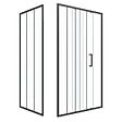 AURLANE - Porte de douche serigraphiee - 120x200cm + Paroi retour - 80x200 cm - PORTE COULISSANTE - vignette
