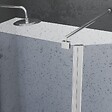 AURLANE - Paroi de Douche et Volet Pivotant 90+40x200cm - Verre Fumé + Barre Fixation Chrome - vignette