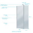 AURLANE - Paroi de Douche et Volet Pivotant 90+40x200cm - Verre Fumé + Barre Fixation Chrome - vignette