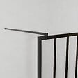 AURLANE - Paroi de douche 90x200 cm type Verriere - Verre trempe et Structure aluminium noir mat - vignette