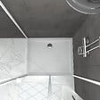 AURLANE - Pack porte de douche Coulissante blanc 100X185 cm + paroi de retour 80cm + receveur à poser - WHITY - vignette