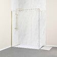 AURLANE - Paroi de douche à l'italienne 160x200 cm verre trempé 8 mm - Or Doré Brossé - FREEDOM 2 GOLD - vignette