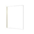 AURLANE - Paroi de douche à l'italienne 160x200 cm verre trempé 8 mm - Or Doré Brossé - FREEDOM 2 GOLD - vignette