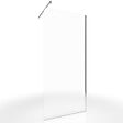 AURLANE - Paroi de douche a l'italienne - 90x200cm VERRE TRANSPARENT 6mm + Barre de fixation recoupable - vignette