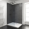 AURLANE - Pack de 2 Panneaux Muraux Pierre Ardoise 90+120x210 cm avec Profilés NOIR MAT - STONE'IT - vignette
