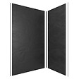 AURLANE - Pack de 2 Panneaux Muraux Pierre Ardoise 90+120x210 cm avec Profilés NOIR MAT - STONE'IT - vignette