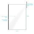 AURLANE - Paroi de Douche 140x200cm Verre Transparent - Profilé + Barre Plafond Noire - FREEDOM 2 BLACK - vignette