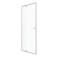 AURLANE - Porte de douche pivotante ajustable de 69 à 80cm en Alu. Blanc et verre transparent - WHITY PIVOT - vignette