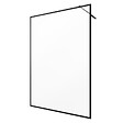AURLANE - Paroi de Douche 140x200 cm - Cadre et Bras Aluminium NOIR MAT - DARK CONTOURING - vignette