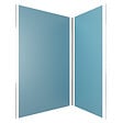 AURLANE - Pack de 2 Panneaux Muraux Aluminium BLEU 90+120x210 cm avec Profilés ANODISE BRILLANT - WALL'IT - vignette