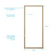 AURLANE - Paroi de retour 90x200cm - Profilés Aluminium effet Bois - Verre Trempé 6mm - WOOD CRUSH - vignette